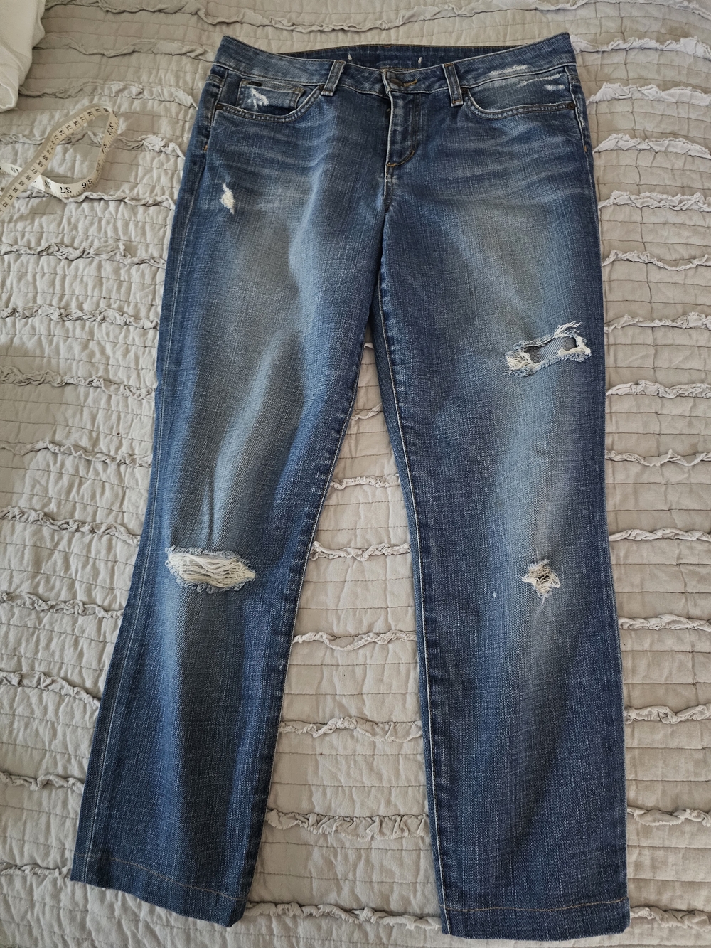 Joe's Jeans Skinny Visionare Women's Distressed Dark Blue Denim Jeans